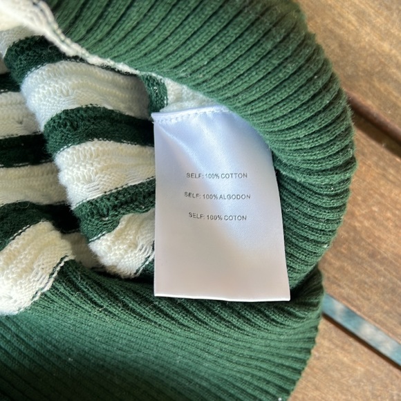 Whiteroom & cactus long sleeve 1/4 in button collared neckline striped sweater - Picture 6 of 6